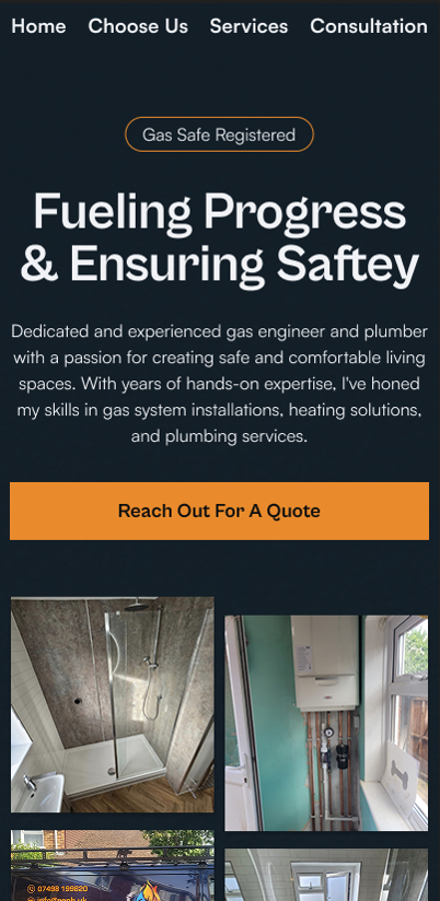 RC Plumbing & Heating mobile view